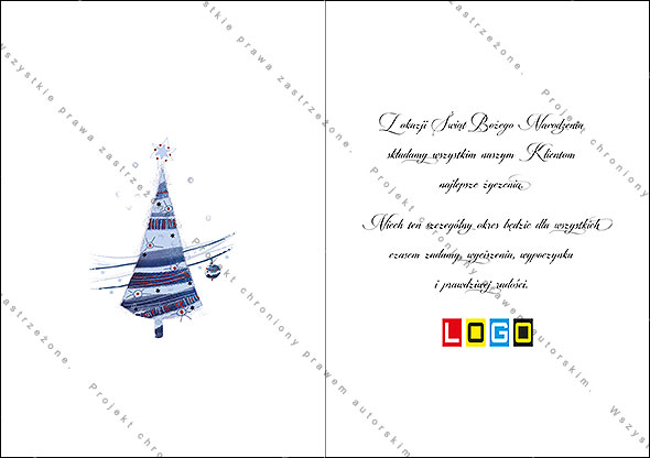Projekt kartki świątecznej dla firm BN1-028rewers