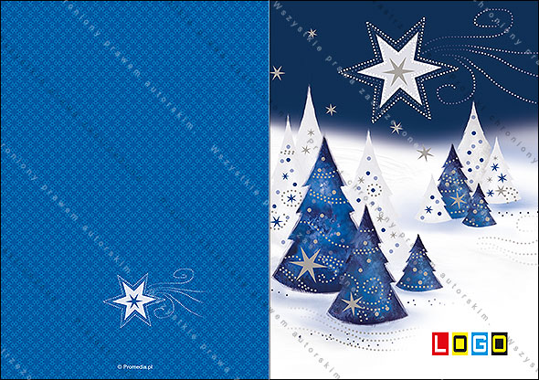 Projekt kartki świątecznej dla firm BN1-045 awers