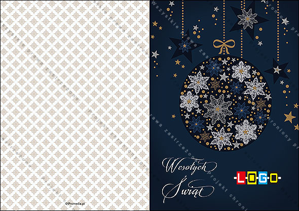 Projekt kartki świątecznej dla firm BN1-051 awers
