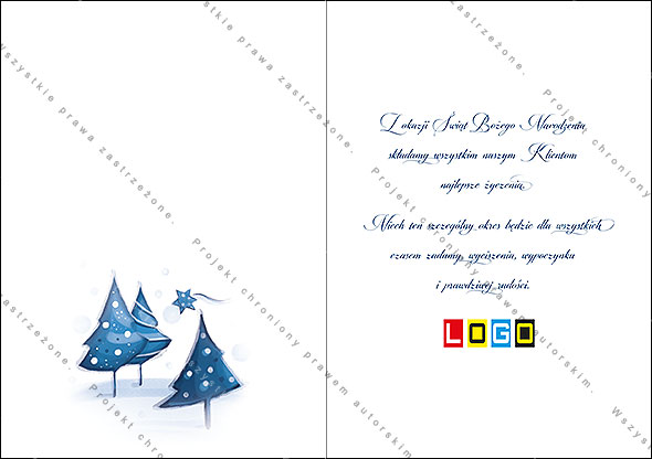 Projekt kartki świątecznej dla firm BN1-053rewers