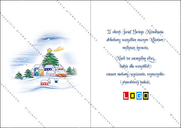 Projekt kartki świątecznej dla firm BN1-055rewers