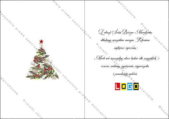 Projekt kartki świątecznej dla firm BN1-065rewers