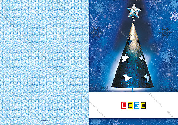 Projekt kartki świątecznej dla firm BN1-076 awers