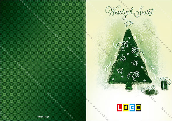 Projekt kartki świątecznej dla firm BN1-077 awers