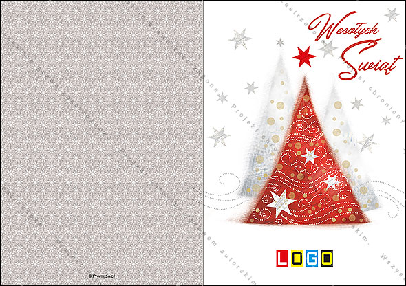 Projekt kartki świątecznej dla firm BN1-085 awers