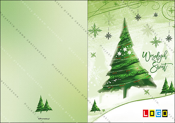 Projekt kartki świątecznej dla firm BN1-088 awers