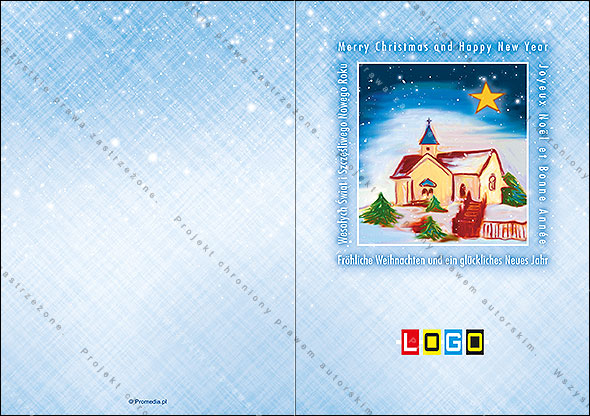 Projekt kartki świątecznej dla firm BN1-100 awers
