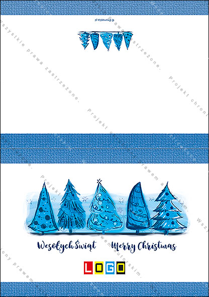 Projekt kartki świątecznej dla firm BN1-115 awers