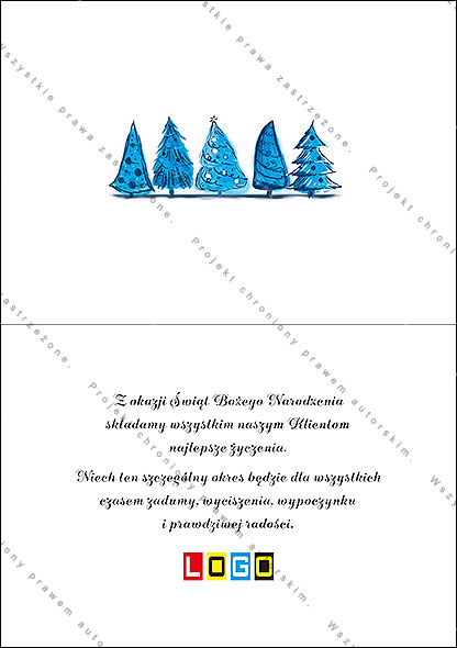Projekt kartki świątecznej dla firm BN1-115rewers