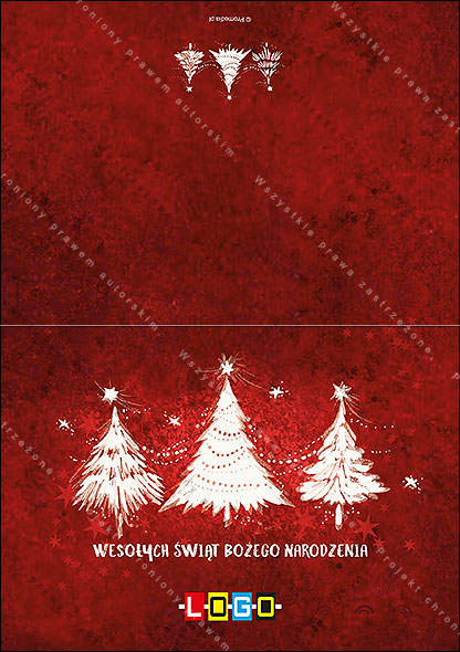 Projekt kartki świątecznej dla firm BN1-117 awers