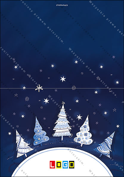 Projekt kartki świątecznej dla firm BN1-118 awers