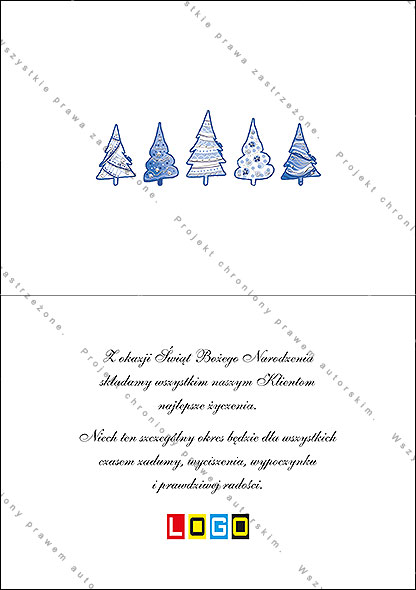 Projekt kartki świątecznej dla firm BN1-118rewers