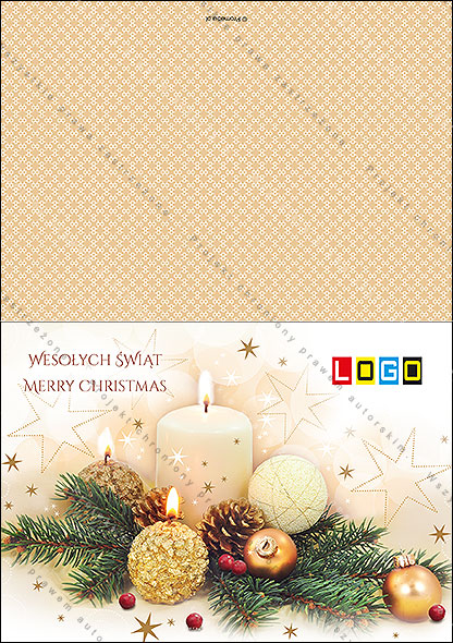 Projekt kartki świątecznej dla firm BN1-125 awers