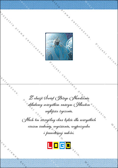 Projekt kartki świątecznej dla firm BN1-130rewers
