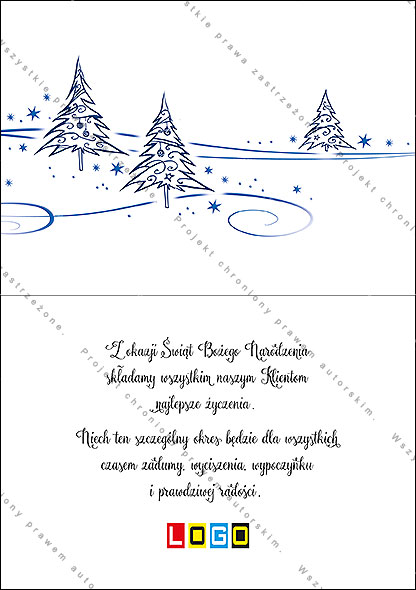 Projekt kartki świątecznej dla firm BN1-131rewers