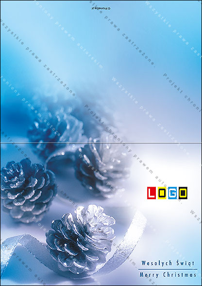 Projekt kartki świątecznej dla firm BN1-134 awers