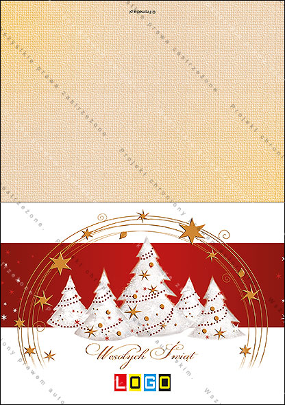 Projekt kartki świątecznej dla firm BN1-135 awers