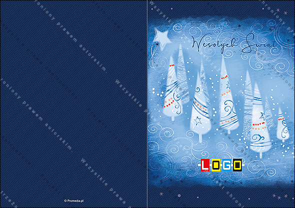 Projekt kartki świątecznej dla firm BN1-177 awers