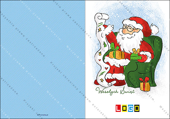 Projekt kartki świątecznej dla firm BN1-178 awers
