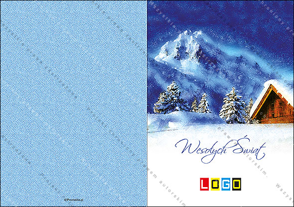Projekt kartki świątecznej dla firm BN1-184 awers