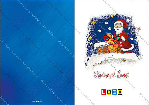 Projekt kartki świątecznej dla firm BN1-186 awers