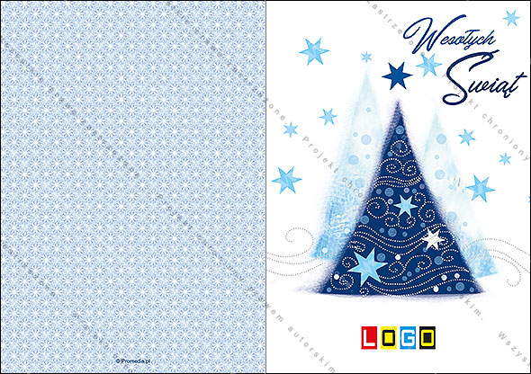 Projekt kartki świątecznej dla firm BN1-212 awers