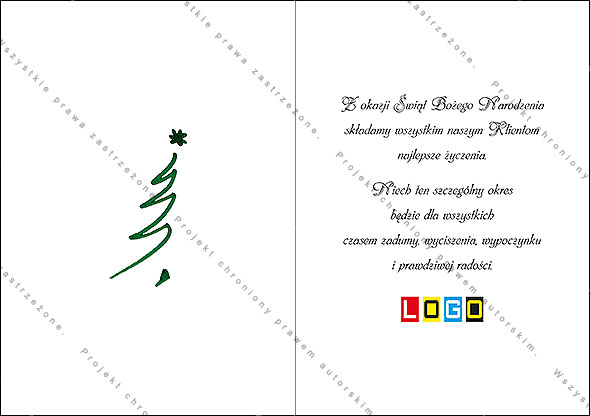 Projekt kartki świątecznej dla firm BN1-224rewers