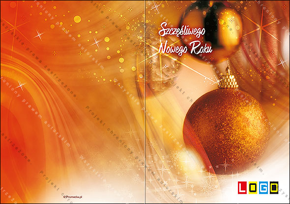 Projekt kartki świątecznej dla firm BN1-230 awers