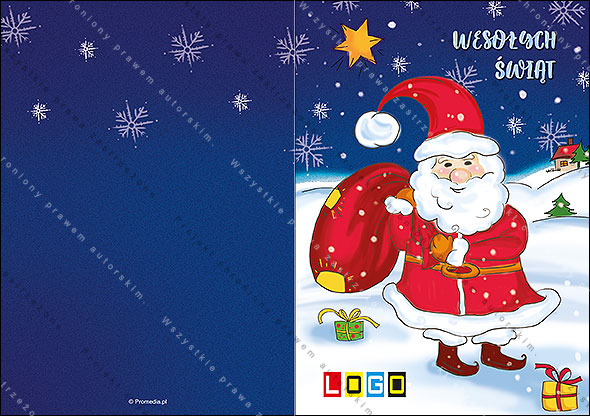 Projekt kartki świątecznej dla firm BN1-232 awers