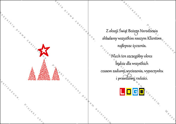 Projekt kartki świątecznej dla firm BN1-233rewers