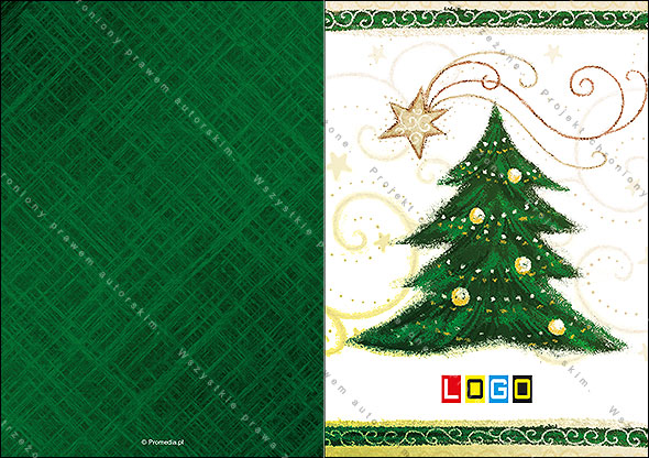 Projekt kartki świątecznej dla firm BN1-234 awers