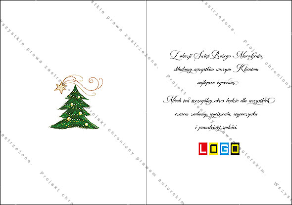 Projekt kartki świątecznej dla firm BN1-234rewers