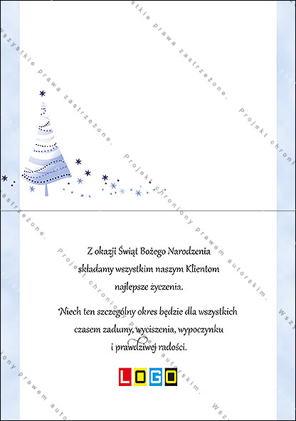 Projekt kartki świątecznej dla firm BN1-257rewers
