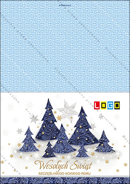 Projekt kartki świątecznej dla firm BN1-268 awers