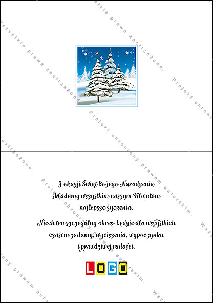 Projekt kartki świątecznej dla firm BN1-270rewers