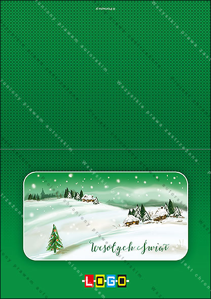 Projekt kartki świątecznej dla firm BN1-271 awers