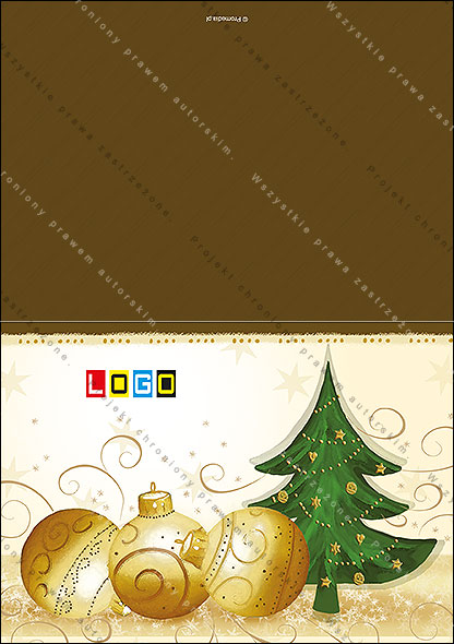 Projekt kartki świątecznej dla firm BN1-272 awers