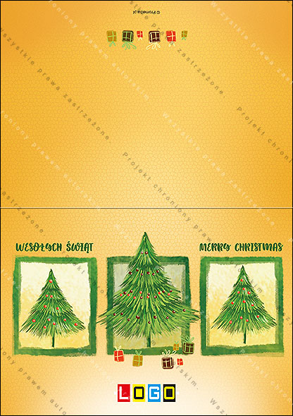 Projekt kartki świątecznej dla firm BN1-277 awers