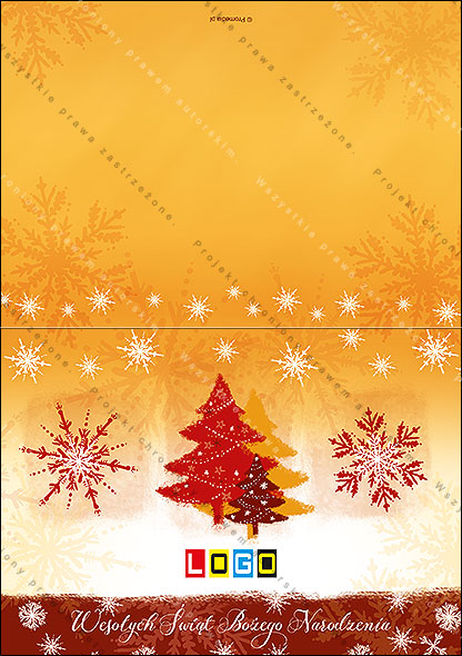 Projekt kartki świątecznej dla firm BN1-278 awers