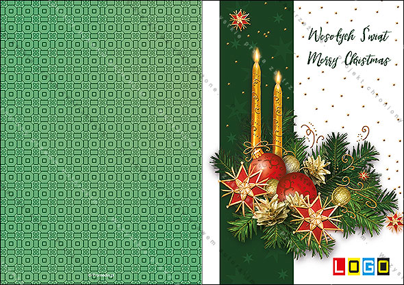 Projekt kartki świątecznej dla firm BN1-290 awers