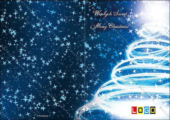 Projekt kartki świątecznej dla firm BN1-292 awers