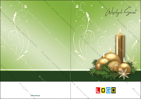 Projekt kartki świątecznej dla firm BN1-300 awers