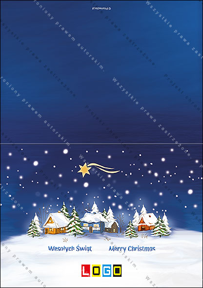 Projekt kartki świątecznej dla firm BN1-304 awers