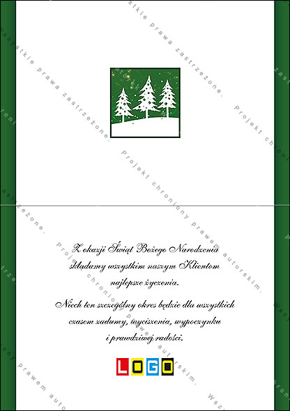 Projekt kartki świątecznej dla firm BN1-305rewers