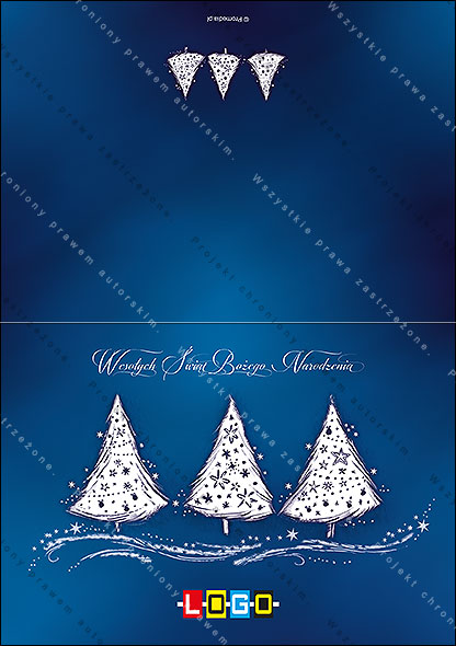 Projekt kartki świątecznej dla firm BN1-310 awers