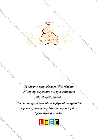 Projekt kartki świątecznej dla firm BN1-311rewers