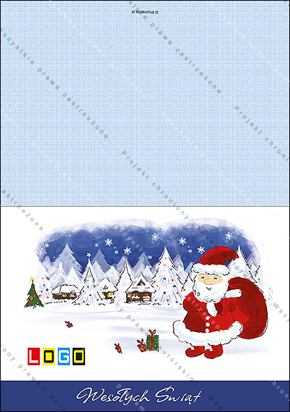 Projekt kartki świątecznej dla firm BN1-314 awers
