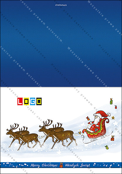 Projekt kartki świątecznej dla firm BN1-319 awers