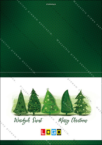 Projekt kartki świątecznej dla firm BN1-320 awers