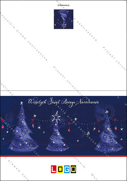 Projekt kartki świątecznej dla firm BN1-328 awers